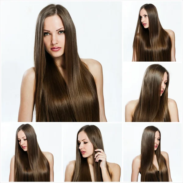 Frisuren-Collage — Stockfoto