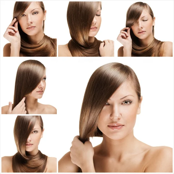 Frisuren-Collage — Stockfoto