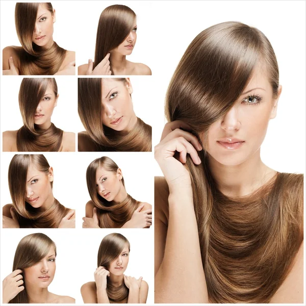 Frisuren-Collage — Stockfoto