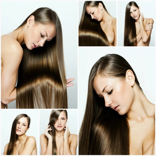 Frisuren-Collage — Stockfoto