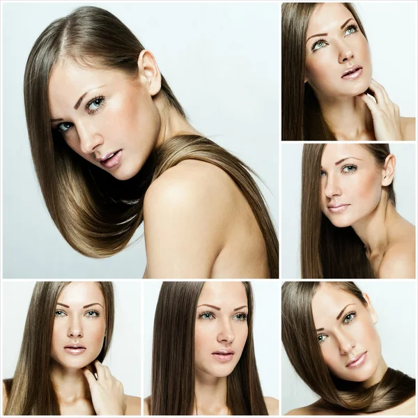 Peinado de moda collage —  Fotos de Stock