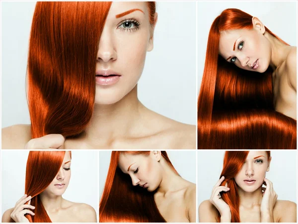 Frisuren-Collage — Stockfoto