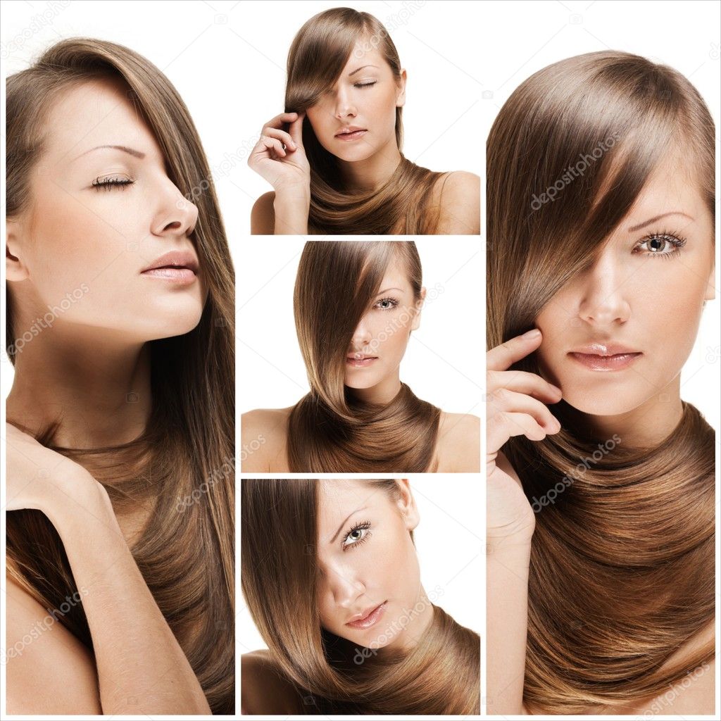 Fashion hairstyle collage