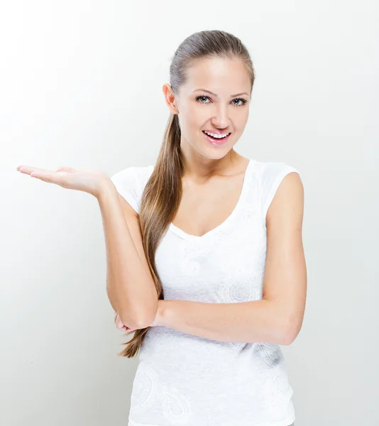 Hermosa mujer de negocios sonriente — Foto de Stock