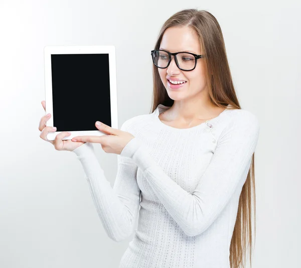 Mujer con tableta —  Fotos de Stock