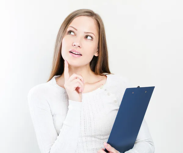 Mujer de negocios con carpeta —  Fotos de Stock