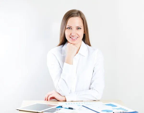 Mujer de negocios bonita — Foto de Stock