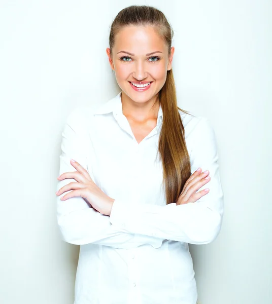 Mujer de negocios sonriente y exitosa —  Fotos de Stock