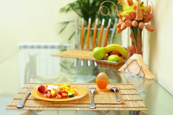 Gezond eten, keuken interieur — Stockfoto