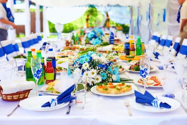 Wealth layout table on event party — Stock Photo, Image