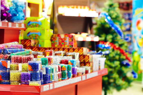 christmas decoration on the fair in mall