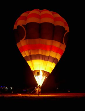 sıcak hava balonu, gece