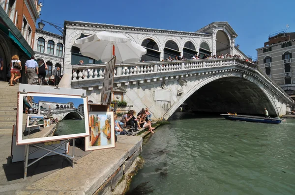 Puente de Rialto en una foto en una foto — Foto de Stock