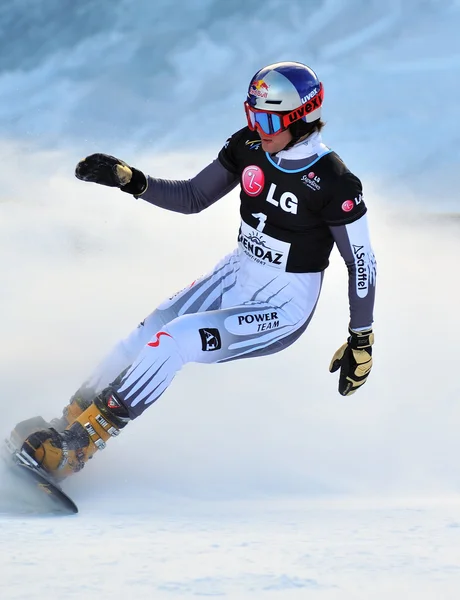 Snowboard obří paralelní Světový pohár 2010 — Stock fotografie