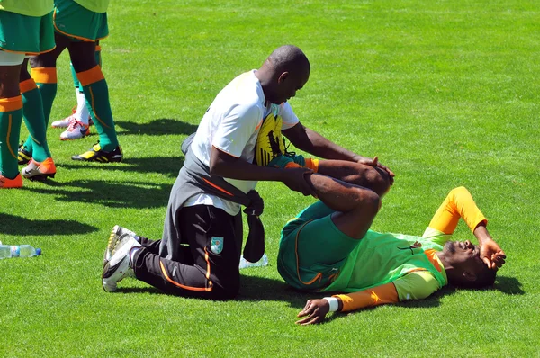 Ivory coast and Japan football match — Stock Photo, Image