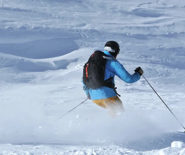 Jazda na nartach w proszku — Zdjęcie stockowe