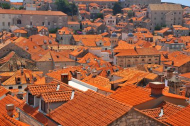 Franciscan monastery ve çatı üstleri dubrovnik