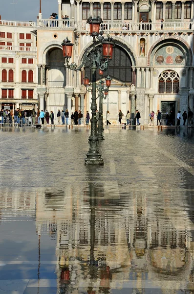 Наводнение в Венеции — стоковое фото