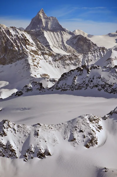 Στο matterhorn το χειμώνα — Φωτογραφία Αρχείου