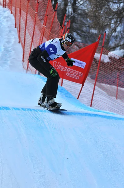 Finalist in snowboard chapionships — Stock Photo, Image