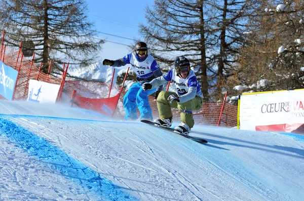 Snowboard krzyż MŚ 2010 — Zdjęcie stockowe