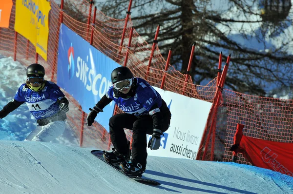 Snowboardcross-Weltcup 2010. Fujimori und Doi — Stockfoto