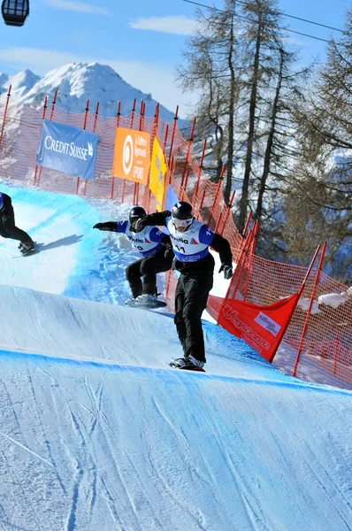 Snowboard krzyż MŚ 2010 — Zdjęcie stockowe