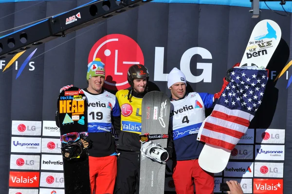 Campioni del Mondo Pierre Vaultier, David Speiser, Nick Baumgartner . — Foto Stock