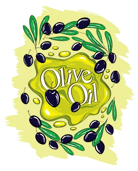 Aceite de oliva — Vector de stock