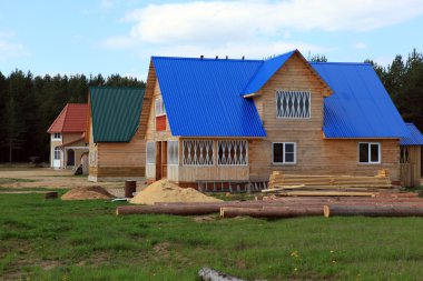 köy ploskovo verhovazhskogo İlçesi, vologda bölgesi, Rusya yeni ev yapımı.