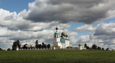 Kadnikov city, Vologda Region, Russia. Church of Elijah the Prophet, an architectural monument. 1710. clipart