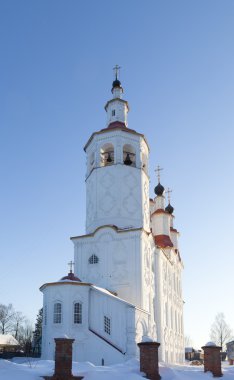 kiliseye Kudüs girdiği sunrise adlı. Tot'Ma, vologda region, Rusya Federasyonu