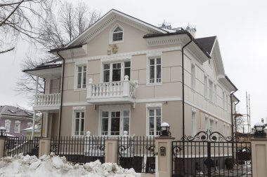 Being built in the old style cottage in the city of Vologda, Russia