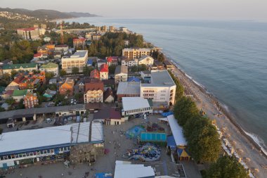 lasarevskoye resort yerleşim günbatımı sochi, Rusya Federasyonu