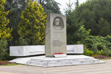 Monument lazarevtsam-heroes and victims Great Patriotic War. Sochi, Russia clipart