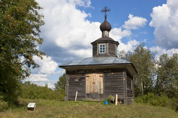 Capela Velha Uma Aldeia Vakhrushevo Distrito Verkhovazh Região Vologda Rússia — Fotografia de Stock