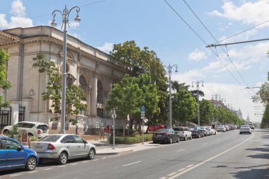 Sivastopol, Kırım - 29 Temmuz 2020: Bolshaya Morskaya sokak evi 11: 