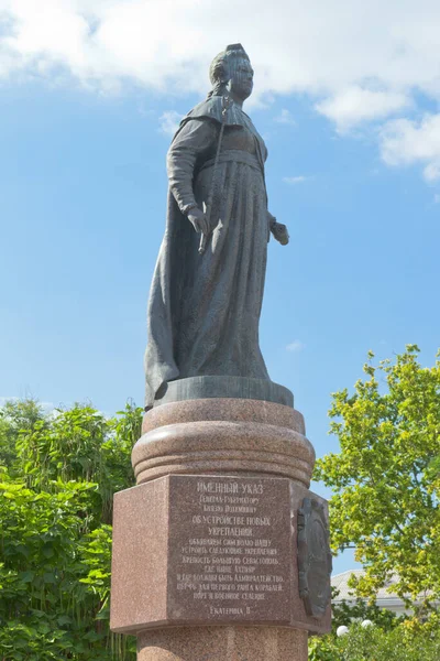 Sebastopoli Crimea Luglio 2020 Monumento Ekaterina Nella Piazza Catherine Della — Foto Stock