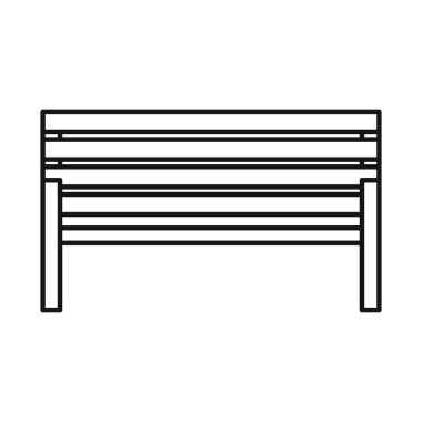 Ayrı bir bank ve mobilya sembolü. Yedek ve koltuk stok vektörü illüstrasyonunun grafiği.