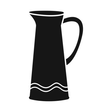 Ayrı bir sürahi ve kil işareti. Stok için sürahi ve ot vektör simgesi web ögesi.