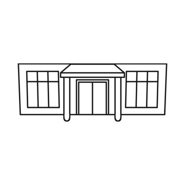 Mağaza ve alışveriş tabelalarının vektör tasarımı. Web için depolama ve merkez hisse simgesi seti.