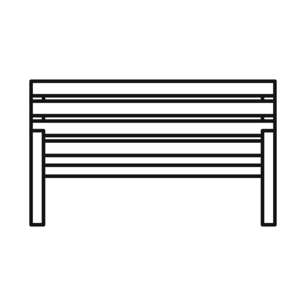 Objet isolé de banc et symbole de meubles. Graphique de banc et siège Illustration vectorielle de stock . — Image vectorielle