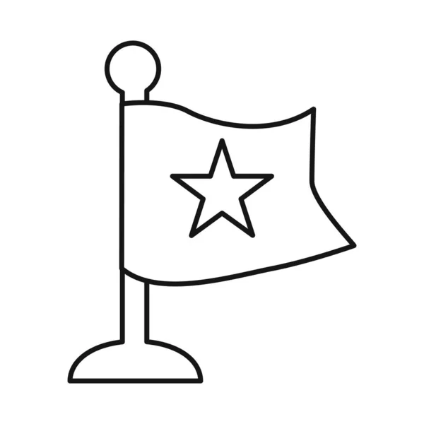 Διανυσματική σχεδίαση σημαίας και κόκκινου συμβόλου. Συλλογή της σημαίας και βιετναμέζικα διάνυσμα εικονίδιο για απόθεμα. — Διανυσματικό Αρχείο