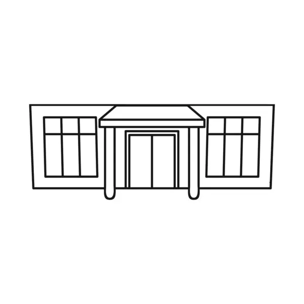 Vectorontwerp van winkel en winkelbord. Set van store en center stock symbool voor web. — Stockvector
