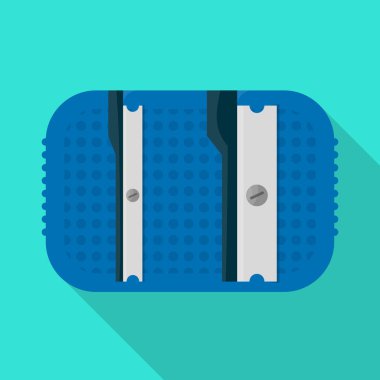 Keskinleştirici ve metal ikonun vektör tasarımı. Stok için keskinleştirici ve bıçak vektör simgesi web ögesi.