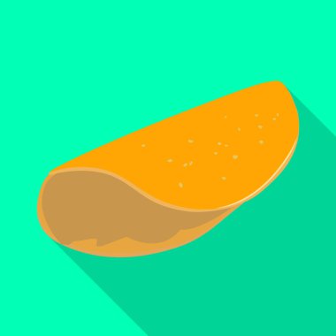 Krep ve tatlı logosunun vektör çizimi. Kek web ögesi ve stok için lezzetli vektör simgesi.