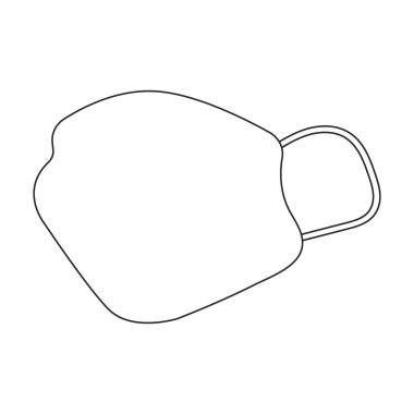 Maske tıbbi vektör ana hatları simgesi. Beyaz arka plandaki doktorun vektör illüstrasyon koruma yüzü. Maske tıbbının izole edilmiş taslak resimleme simgesi .