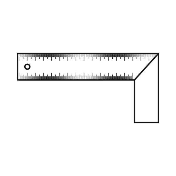 Objet isolé de règle et icône d'angle. Élément Web de règle et illustration vectorielle de stock de gadget. — Image vectorielle