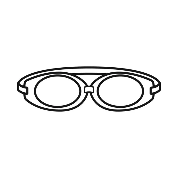 眼镜和眼罩标志的矢量设计.网状眼镜和网状眼镜的网状元件. — 图库矢量图片