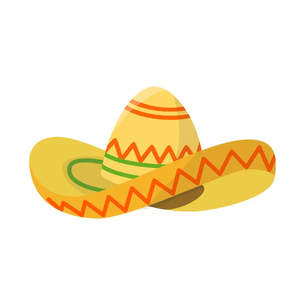 Vektorillustration von Sombrero und Hutsymbol. Web-Element von Sombrero und Mexiko Vektor-Symbol für Aktien. — Stockvektor